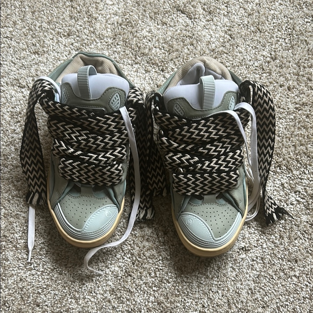 Lanvin Green and Black Sneakers with Unique Design